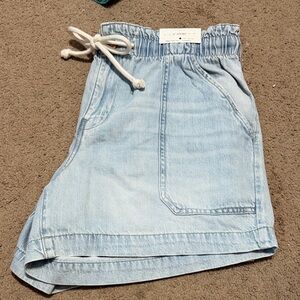 a new day Light Blue High Waist Women Shorts